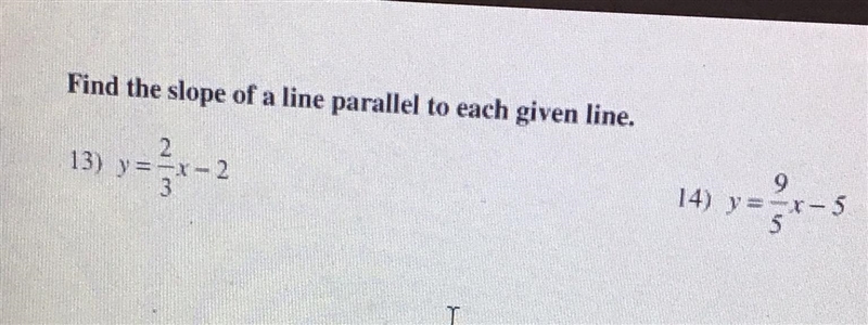 Find the slope of a line parallel to each given line.-example-1