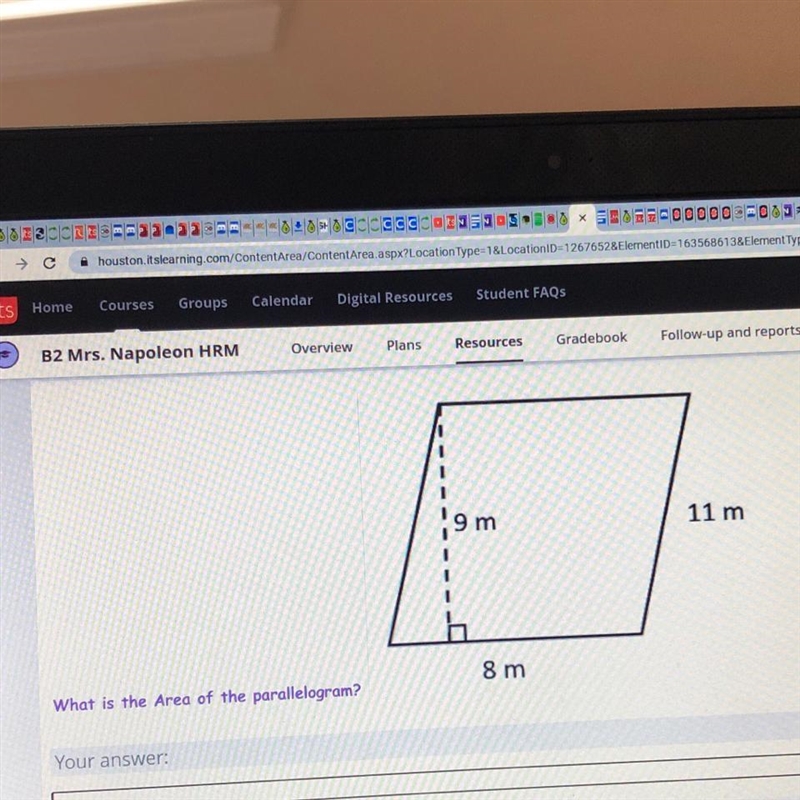 What is the area of the parallelogram?-example-1