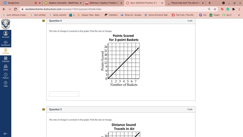 Please help fast! The rate of change is constant in the graph. Find the rate of change-example-1