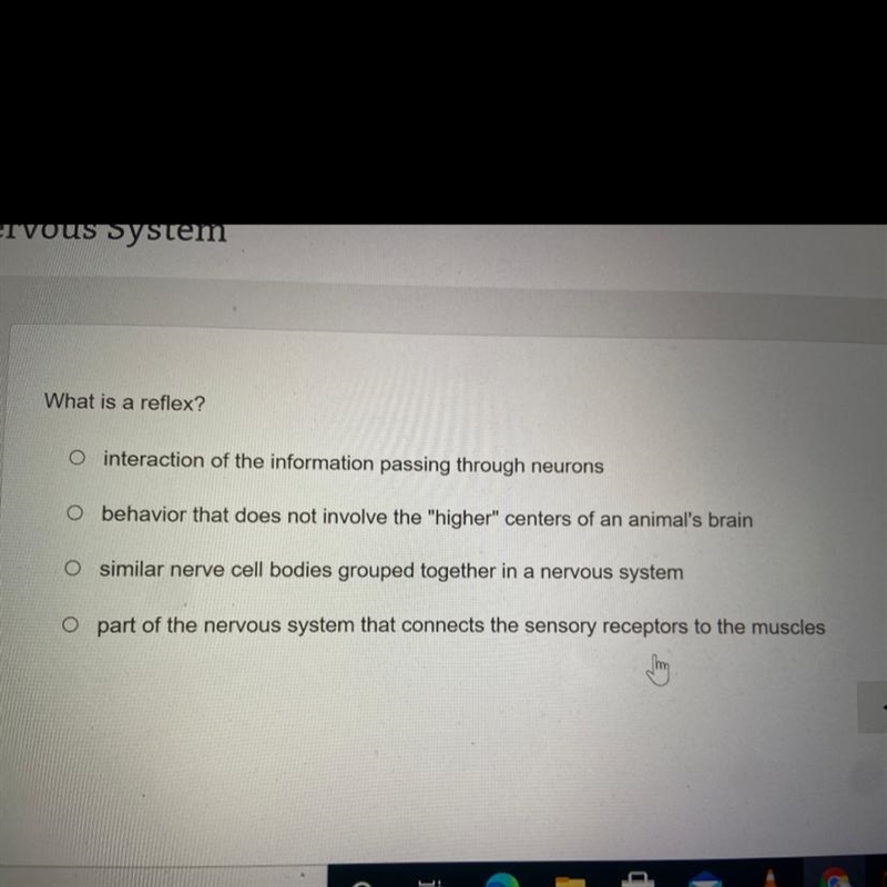 What is a reflex? ( options are in the picture )-example-1