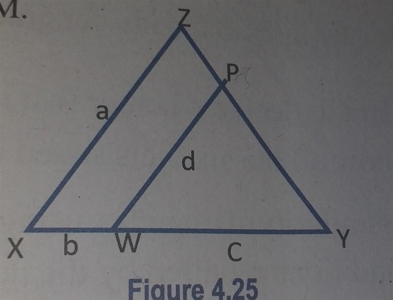 In figures their is triangle xyz are simlial to triangle wyp express d in terms of-example-1