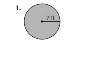 1/). Help ASAP Find the area of each circle to the nearest tenth-example-1