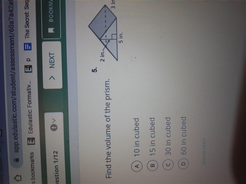 Find the volume of the prism-example-1