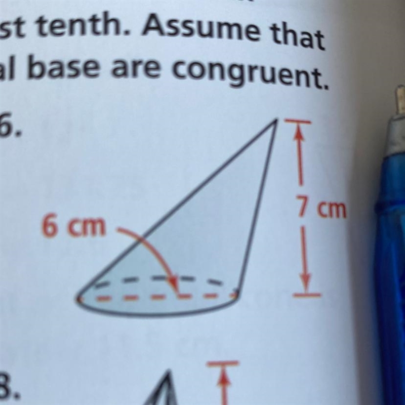 PLEAZE SOMEONE HELP WHAT THE VOLUME OF THIS 7cm AND 6cm-example-1