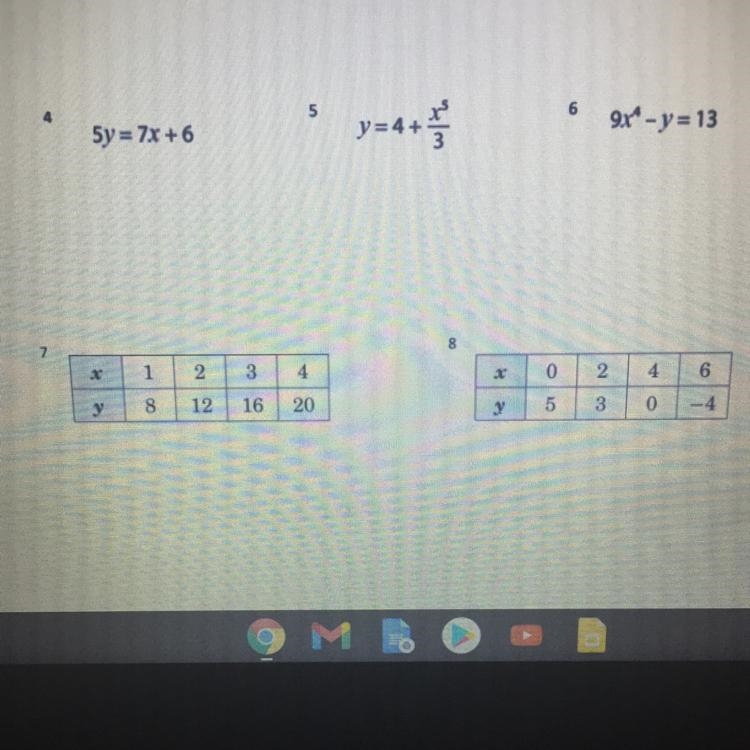 This is asking “identity whether each of the following is a linear function” please-example-1