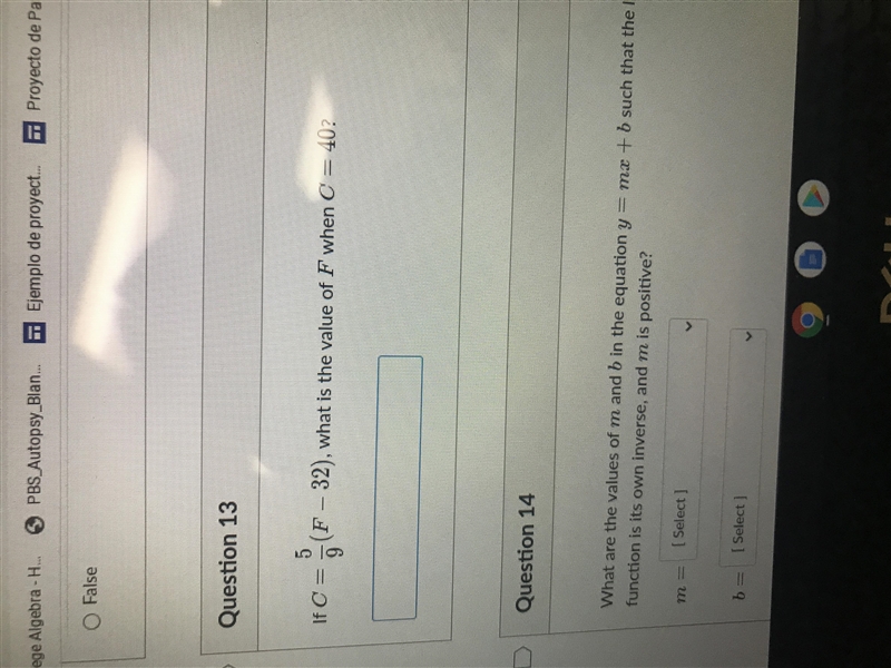 If C=5/9(F-32) what is the value of F when C =40-example-1