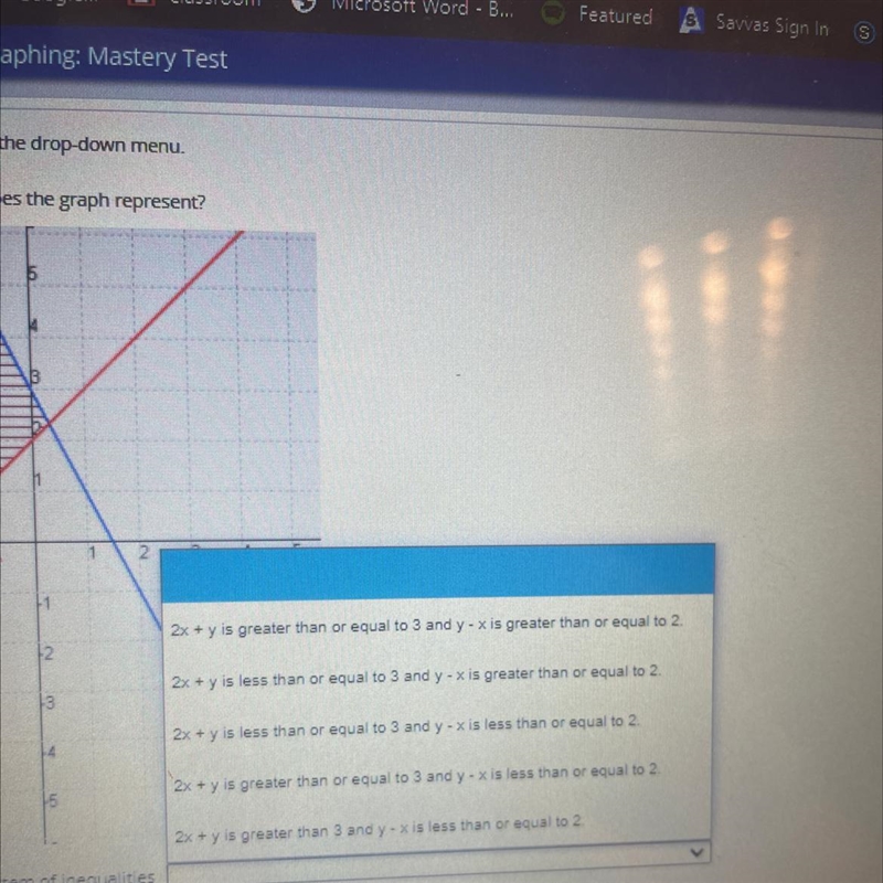 Which systems of inequality's does this graph represent-example-1