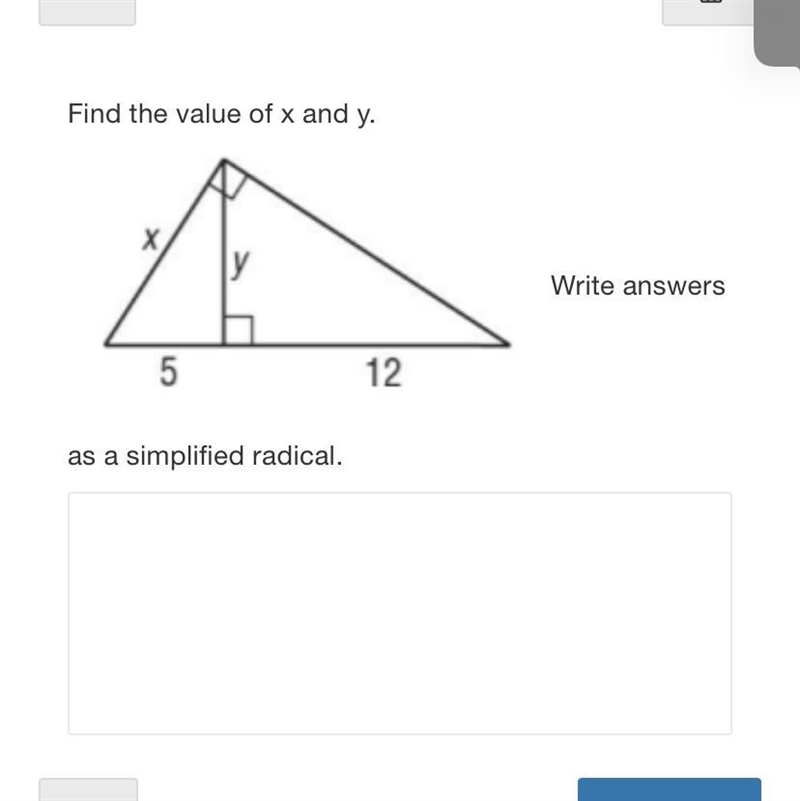 Please help!! Find the value of x and y-example-1