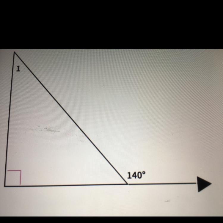 Find m<1 A. 70° B. 65° C. 50° D. 40°-example-1