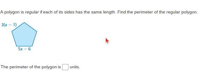 The perimeter of the polygon is____ units.-example-1