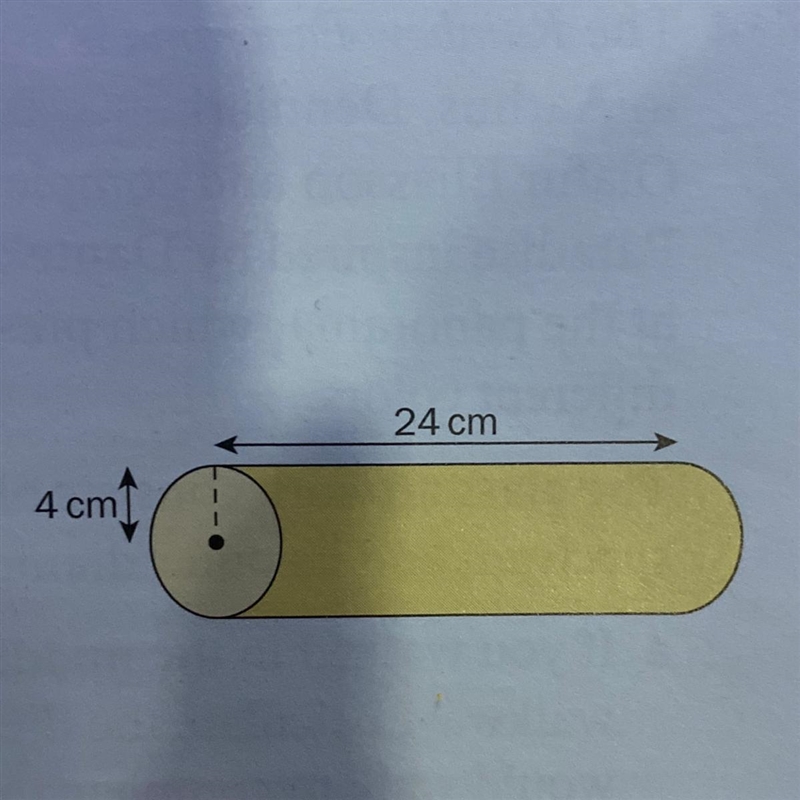 Find the surface area of the following cylinder. Round your answers to the nearest-example-1