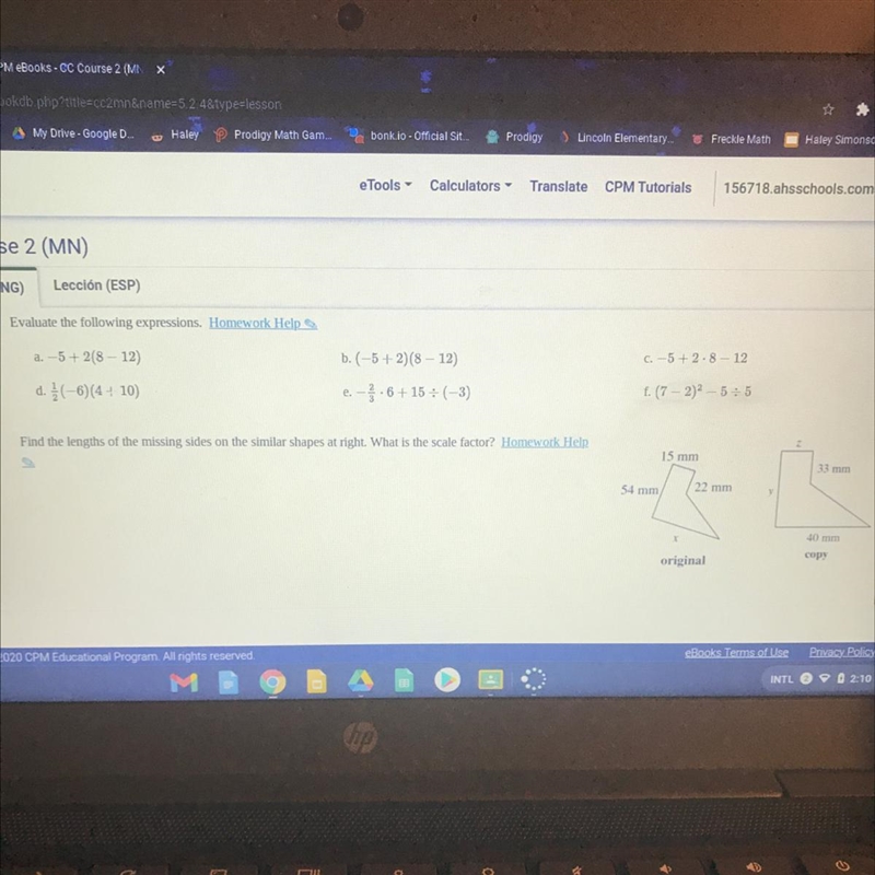 Help me find the scale factor-example-1