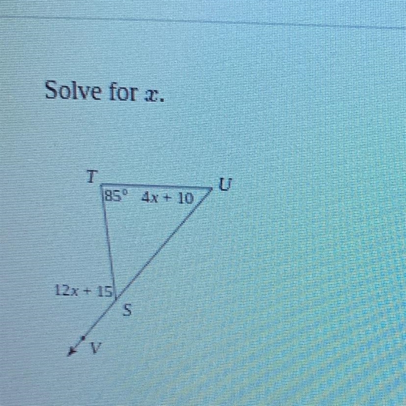 Solve for a T U 4x 10 12x + 151 S-example-1