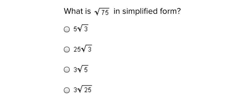 What is the square root of 75 in simplified form?-example-1