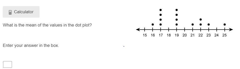 What is the mean of the values in the dot plot?-example-1