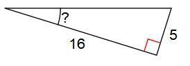 HELP DUE IN 10 MINS! Use right triangle trig to solve for the missing angles. Round-example-1