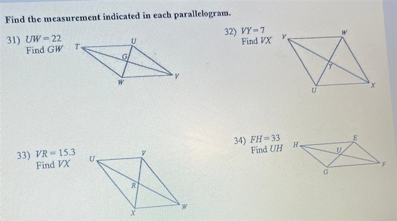 Please solve it.. I am confused Question: Find the measurement indicated in each parallelogram-example-1