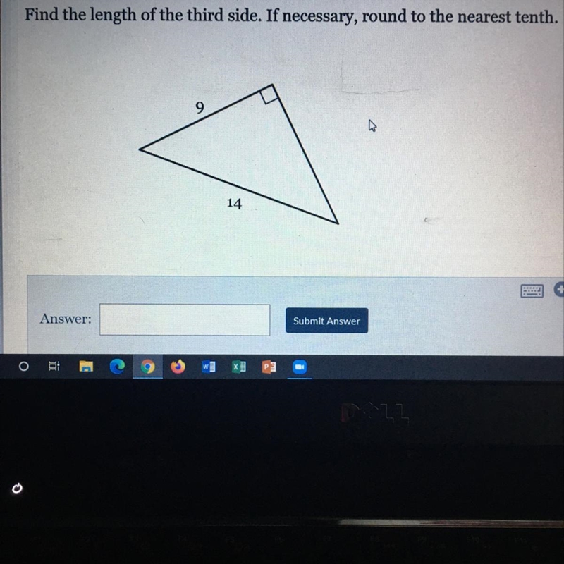 Find the length of the third side. If necessary, round to the nearest tenth.-example-1