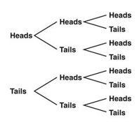 The tree diagram below illustrates the possible outcomes of three tosses of a balanced-example-1