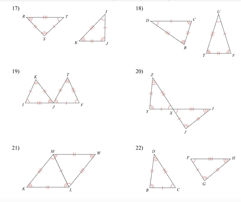 Write a statement that indicates that the triangles in each pair are congruent. I-example-1