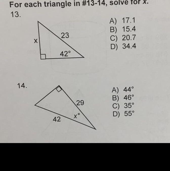 Solve For X In Both Questions Please!-example-1