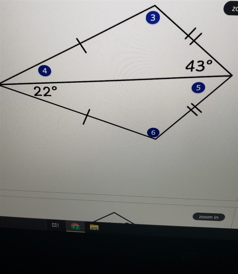 I have to find the missing angles​-example-1