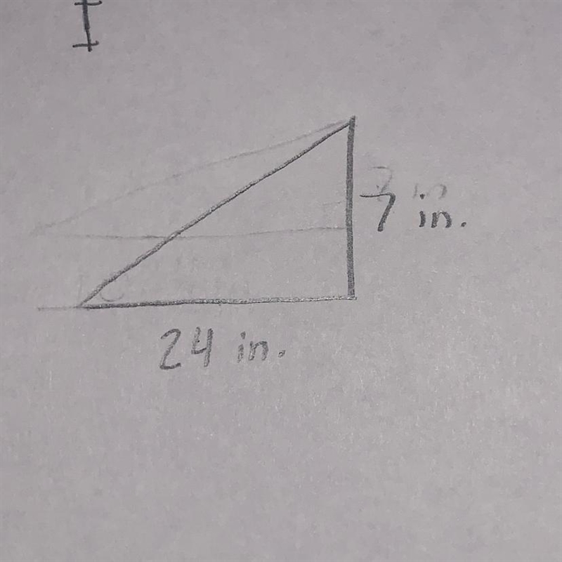 What’s the length of the hypotenuse in inches?-example-1