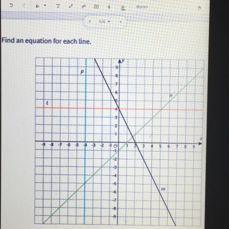 Find an equation for each line.-example-1