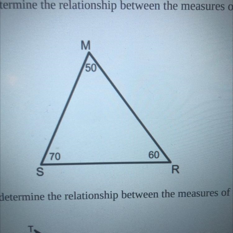 Use the figure to determine the relationship between the measures of the SM and MR-example-1