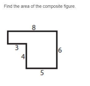 Find the area of the composite figure.-example-1