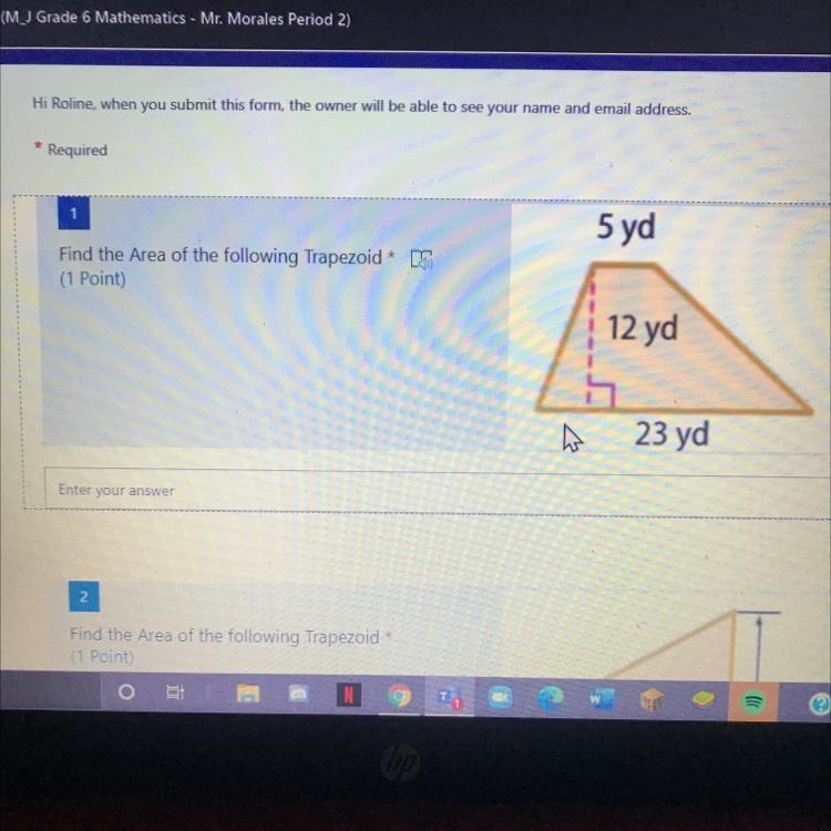 What is the area of the trapezoid?-example-1