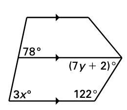 Find the value of x and y. pls help !!-example-1