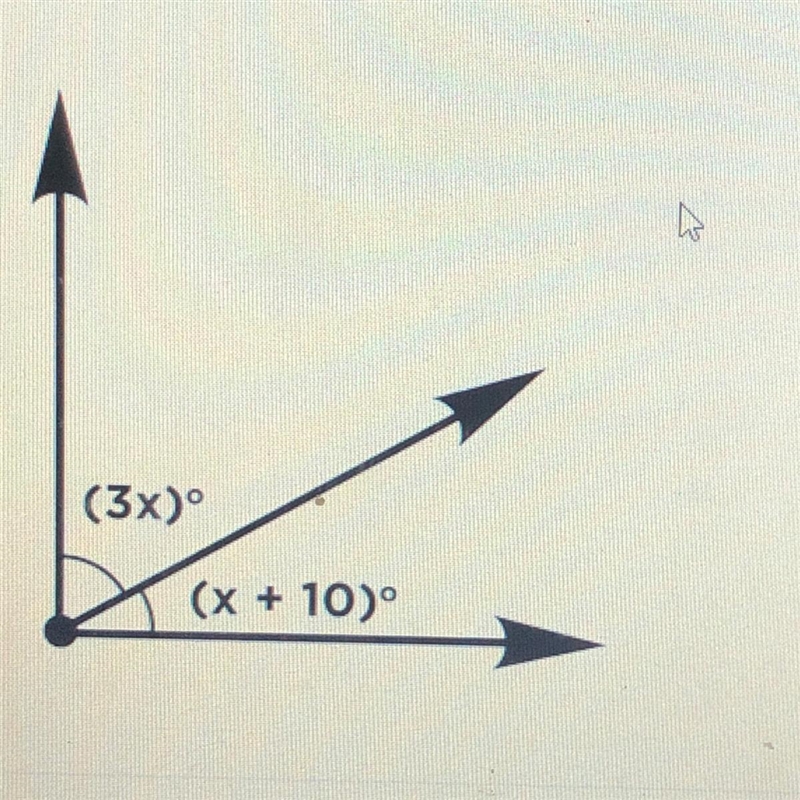 NEED ANSWERS ASAP!!! - What equation can you write to solve for X?-example-1