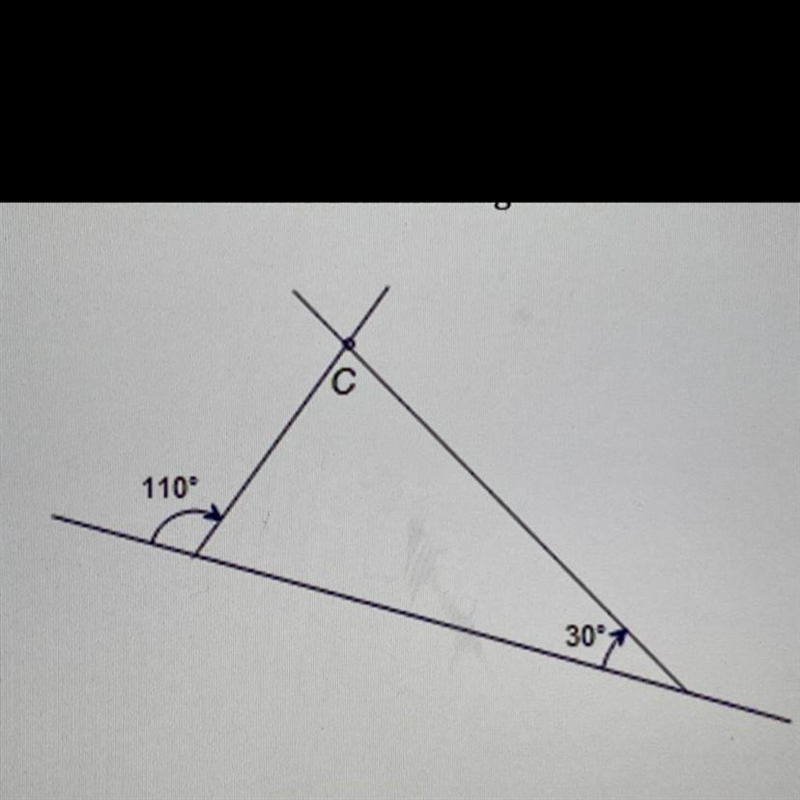 The value of C in the diagram shown is: A) 70° B) cannot be determined C) 80 D) 50&quot-example-1