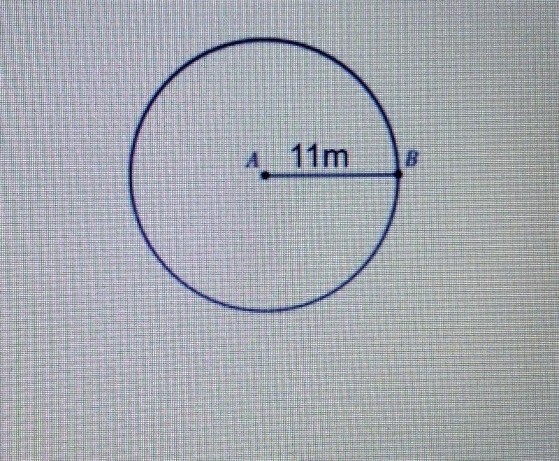 point a is in the center of the circle below find the area of the circle around your-example-1