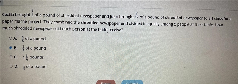 How much shredded newspaper did each person at the table receive?-example-1