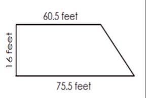 The figure shows the dimensions of a city park in feet. Part A: What is the area of-example-1