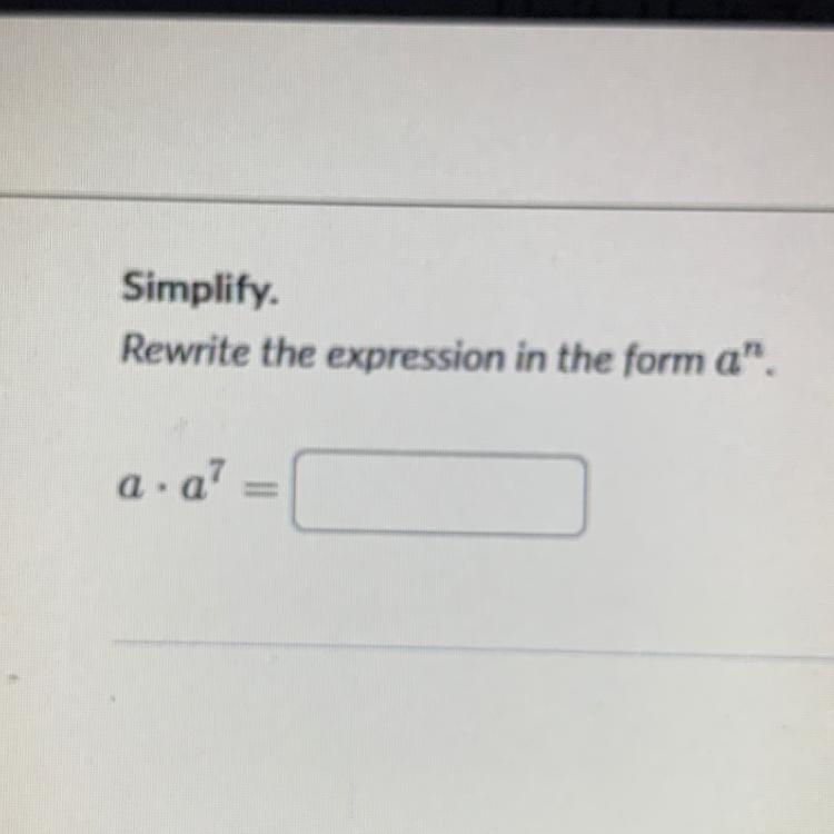 Simplify rewrite the expression in the form a^n-example-1