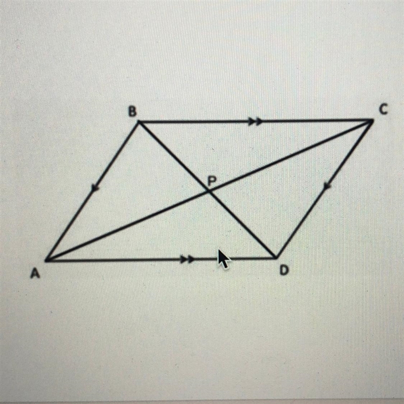 Given: Parallelogram ABCD, m DAB = 120', BP = 3x + 7, DP = -x + 17. Find the following-example-1