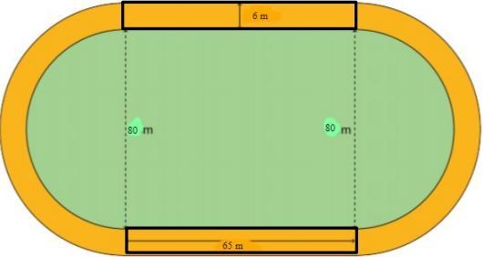 Area of the grass area only: Area of the track only:-example-1