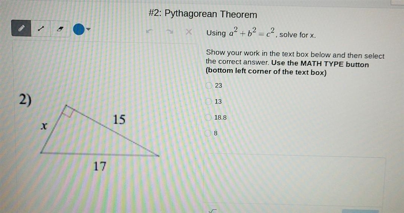 Please help quick!! pythagorean theorem!-example-1