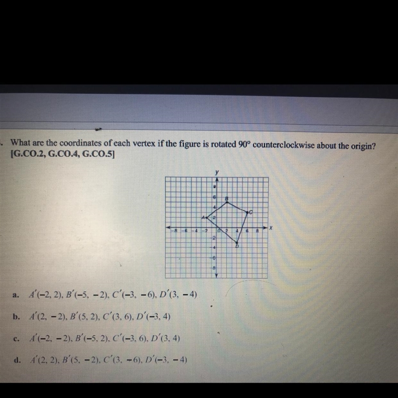 What are the coordinates of each vertex if the figure is rotated 90° counterclockwise-example-1