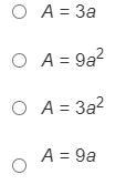 What is the area of a square with a side length of 3a?-example-1