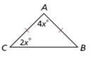 Find the measure of angle A (*find the value of x first!):-example-1