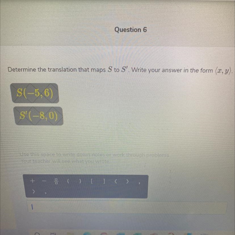 Help what is the answer ?? What is the is the translation coordinate-example-1