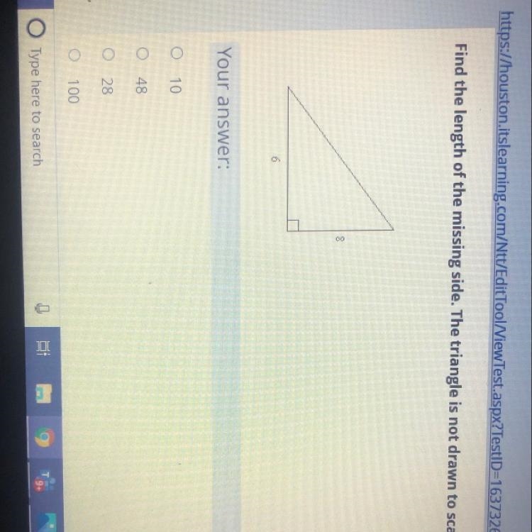 Help pleasee , find the length of the missing side . The triangle is not drawn to-example-1