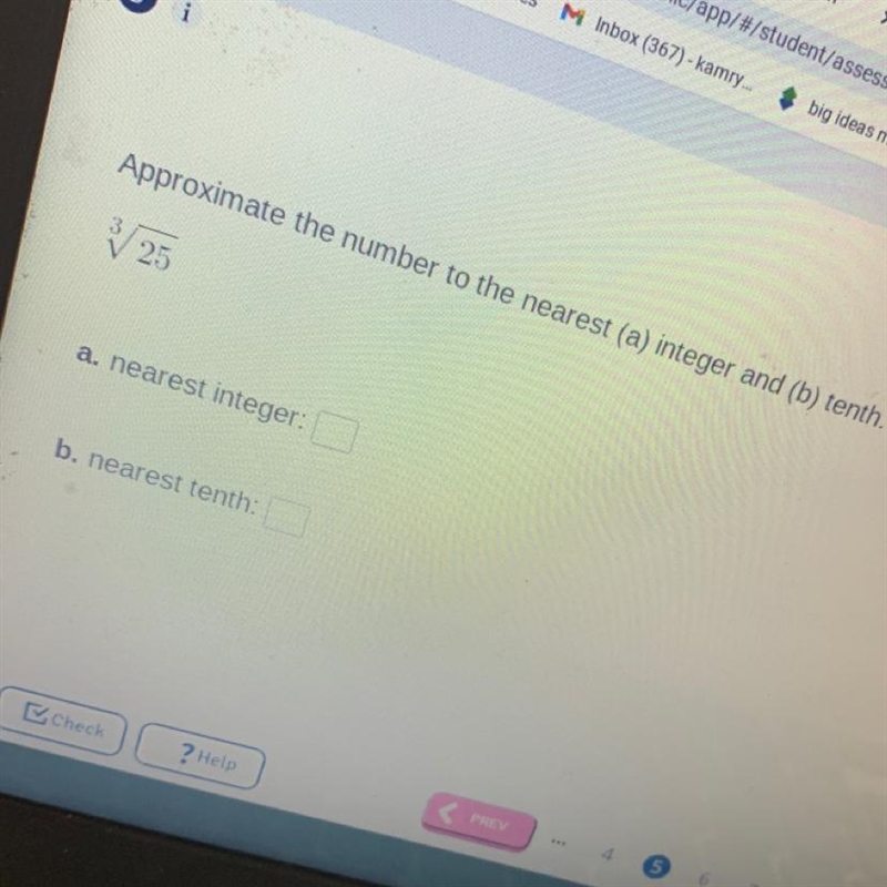 Approximate the number to the nearest (a) integer and (b) tenth. Please help-example-1