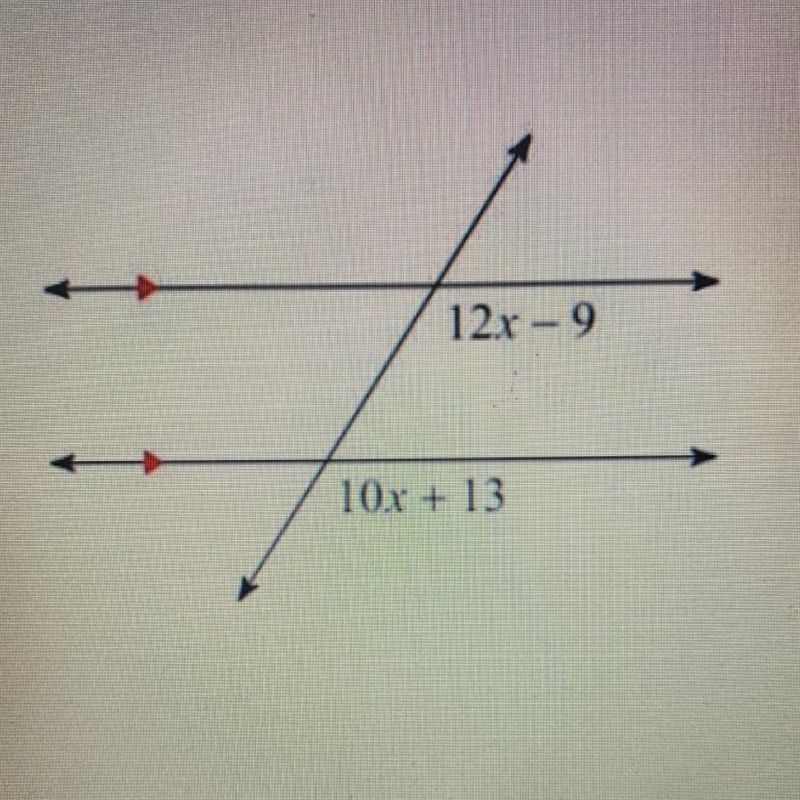 State the angle pair relationship then find the value of x-example-1