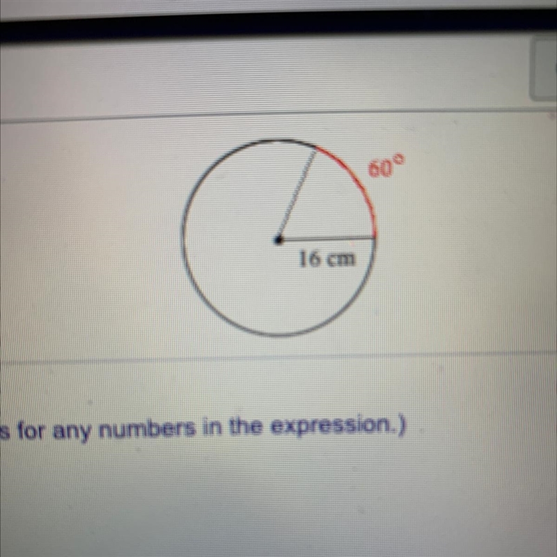 Find the length of the arc shown in red ASAP-example-1