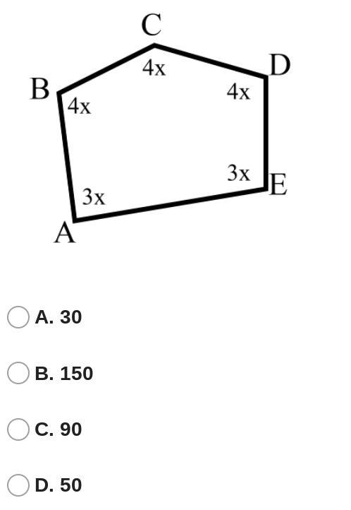 Determine the measure of the interior angle at vertex E.-example-1